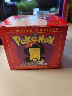 1999 Burger King Pokemon 23K Gold-Plated JIGGLYPUFF Trading Card LTD ED Sealed - Image 2