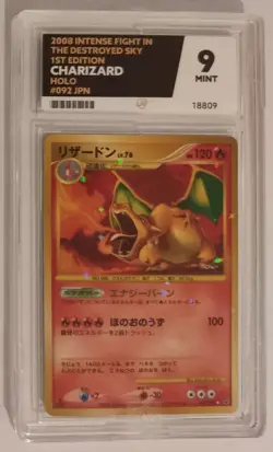 Ace 9 Charizard 1st Ed 092/092 Stormfront JAPANESE Pokemon Cards TCG Mint PSA 10 - Image 1