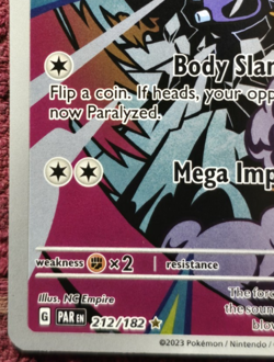 Pokemon Loudred Paradox Rift 212/182 Holo Full Art Illustration Rare Card MINT - Image 5