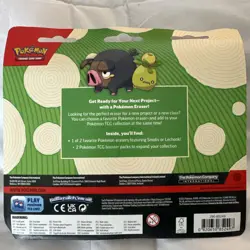 Pokemon TCG Back to School Eraser Blister Smoliv 820650852497 - Image 2