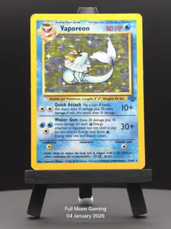 Vaporeon 12/64 Holo Rare | Base Set Unlimited | Pokemon Card | Vintage 1999 - Image 1