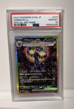 Pokemon Umbreon EX SAR Terastal Festival 217/187 SV8a Japanese, PSA 10 - Image 1