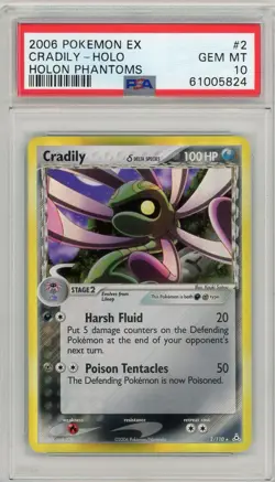 2006 Pokemon Holon Phantoms Cradily Holo Rare #2 PSA 10 Gem Mint - Image 1