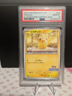 PSA 10 Pokemon Card Pikachu Illustration Contest Promo 242/SV-P 2024 Japanese - Image 1