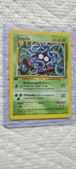 Pokemon TCG Tangela Base Set German 1st Edition (Tangela) #66/102 - Image 1