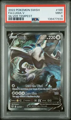 Pokemon Lugia V Silver Tempest Full Alt Art #186 PSA 9 Mint - Image 1