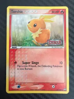 Pokemon TCG Torchic 67/108 EX Power Keepers Reverse Holo Stamped DMG - Image 1
