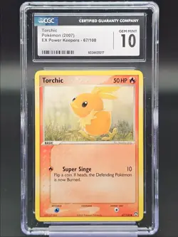 TORCHIC 2007 POKEMON EX POWER KEEPERS COMMON 67/108 CGC 10 - Image 1