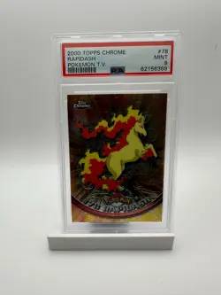 2000 Topps Chrome Pokemon HOLO #78 RAPIDASH PSA 9 - Image 1