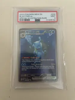 Pokemon TCG Scarlet and Violet 151 Blastoise EX Sir 200/165 PSA 9 - Image 1