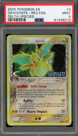 Pokemon Dragonite EX Delta Species Reverse Holo Rare #3 PSA 9 Mint - Image 1