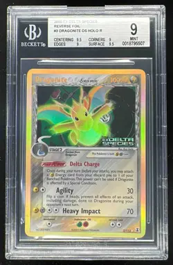2005 Pokemon EX Delta Species Reverse Holos #3/113 Dragonite Holo BGS 9 - Image 1