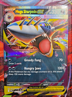Mega Sharpedo ex 061/094 Double Rare Holo NM Pokemon ME02: Phantasmal Flames - Image 1