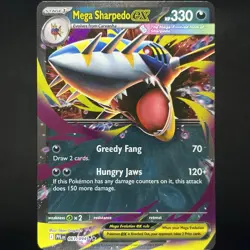 Pokemon TCG Phantasmal Flames Mega Sharpedo EX Holo Double Rare 061/094 NM - Image 1