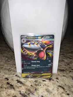 Pokemon TCG Mega Sharpedo EX 061/094 NM Phantasmal Flames Double Rare NM Card - Image 1