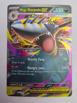 Mega Sharpedo ex 061/094 Double Rare Phantasmal Flames Pokemon NM - Image 1