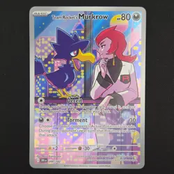 Pokemon TCG Card Team Rocket's Murkrow 200/182 Destined Rivals Illustration - NM - Image 1