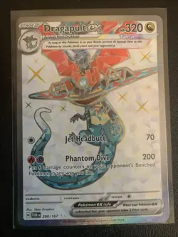 Pokemon Cards 200/167 Dragapult EX Twilight Masquerade Full Art Card Sv06 TCG NM - Image 1