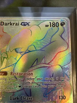 Pokemon Darkrai GX Rainbow Secret Rare Holo Card 158/147 SM Burning Shadows - Image 5