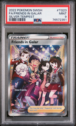 PSA 9 Friends in Galar TG23 Full Art Trainer Pokemon Card Silver Tempest Marnie - Image 1