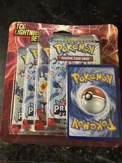 Pokemon TCG Lightning Set 4 Packs + 1 Bonus Card! Brand New/Sealed! - Image 1