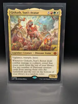 MTG - Gishath, Sun's Avatar - Legendary Creature Dinosaur - LCI # 229 - Mythic - Image 1