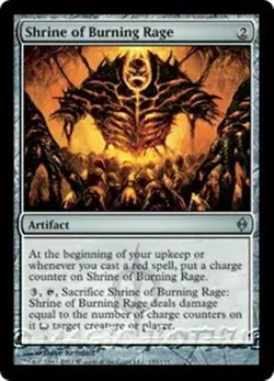 MTG - SHRINE OF BURNING RAGE - New Phyrexia (U) - Image 1