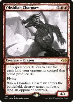 1x Obsidian Charmaw - Showcase NM Eng MTG - Modern Horizons 2 - Image 1