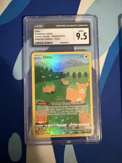Ditto 2023 Crown Zenith Galarian Gallery GG22/GG70 Holo CGC 9.5 Pokemon - Image 1