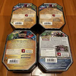 Pokemon Empty Tin Lot Of 4 - Rayquaza Darkrai Yveltal Legendary EX Black & White - Image 2