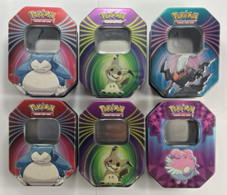 Pokemon TCG Tins -Empty Lot Of 6 Mimikyu, Snorlax, Blissey, Darkrai - Image 1