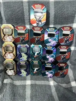 (Lot of 16) Empty Pokemon Tins - Sylveon, Umbreon, Tyranitar, Sloking, Darkrai - Image 2