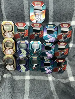 (Lot of 16) Empty Pokemon Tins - Sylveon, Umbreon, Tyranitar, Sloking, Darkrai - Image 3