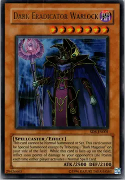 Yugioh Dark Eradicator Warlock SD6-EN001 Ultra Rare NM - Image 1