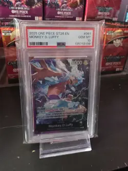2025 ONE PIECE STARTER DECK ST26-PURPLE/BLACK #061 MONKEY D. LUFFY PSA 10 - Image 1