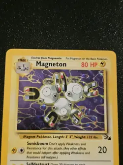 Pokemon TCG Magneton Fossil Holo Rare Card 11/62 MP/HP - Image 3