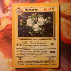 Magneton 11/62 Fossil Set Holo Rare WOTC Pokemon Card TCG - Image 1