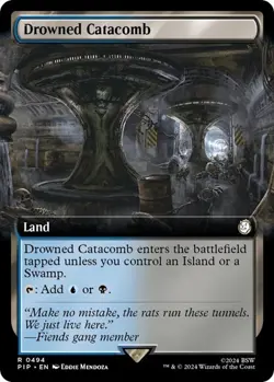 MTG Drowned Catacomb (Extended Art) - PIP Universes Beyond: Fallout NM - Image 1