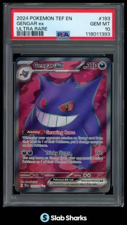 2024 POKEMON SV TEMPORAL FORCES - TEF EN #193/162 GENGAR EX ULTRA RARE PSA 10 - Image 1