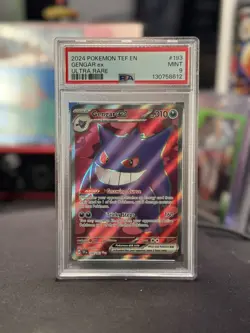 PSA 9 Pokemon SV Temporal Forces TEF EN Gengar ex #193/162 2024 - Image 1
