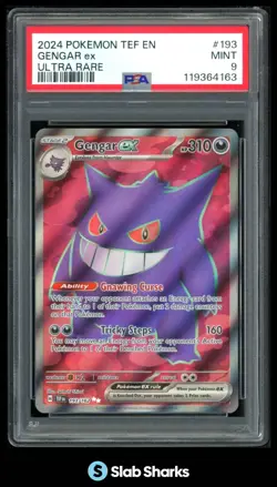 2024 POKEMON SV TEMPORAL FORCES - TEF EN #193/162 GENGAR EX ULTRA RARE PSA 9 - Image 1