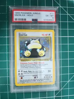1999 Eng. Pokemon PSA 6 EX/MT Jungle Unlimited SNORLAX Holo 11/64 Rare Holofoil - Image 1