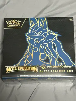 SEALED Pokemon Center TCG Mega Evolution Lucario ETB Elite Trainer Box - Image 1
