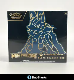 POKEMON CENTER TCG MEGA EVOLUTION SEALED ELITE TRAINER BOX ETB LUCARIO - Image 1