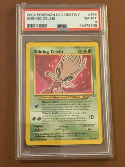 2002 POKEMON NEO DESTINY #106 SHINING CELEBI PSA 8 Secret Rare! - Image 1