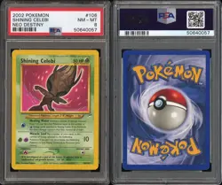 Shining Celebi Neo Destiny Unlimited Psa 8 Holo Pokemon Card 106/105 #106 2002 - Image 3