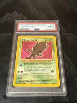 2002 Pokemon Neo Destiny #106 Shining Celebi PSA 8 - Image 1