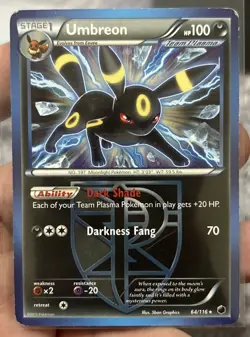 Pokemon Umbreon TCG Plasma Freeze Card 64/116 Non-Holo Regular Deck Exclusive MP - Image 1