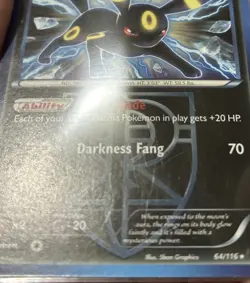 Pokemon Umbreon TCG Plasma Freeze Card 64/116 Non-Holo Regular Deck Exclusive MP - Image 2