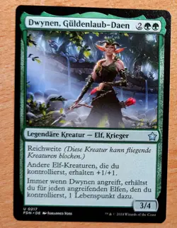 Mtg Magic: Dwynen, Guldenlaub-Daen / Gilt-Leaf Daen, DEUTSCH, Elf Lord - Image 1